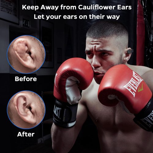 Cauliflower Ear Magnet - Effective Magnets Compression Kit - Prevention & Treatment of Hematomas & Keloid in BJJ, Wrestling, MMA, Grappling, Boxing, Muay Thai, Rugby (Small and Large, Each 1 PCS)