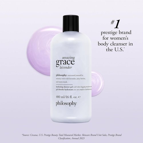 Philosophy Amazing Grace Hydrating Bath & Shower Gel - Cleanses, Soothes & Comforts Dry Skin - Vegan Formula