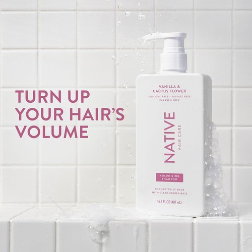 Native Vanilla & Cactus Flower Shampoo & Conditioner - Naturally Derived, Sulfate & Dye Free | 2-Pack for All Hair Types