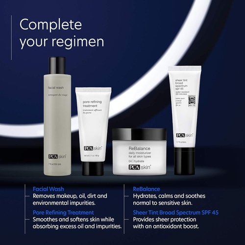 PCA SKIN Pore Refining Treatment - Exfoliate & Purify Skin with Clay, Mandelic Acid & Enzymes | 2.1 oz