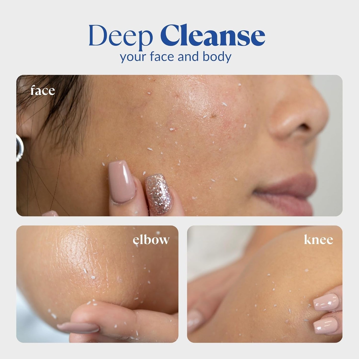 Cure by Toyo - Aqua Gel Gentle Exfoliator for Clear, Softer Skin | Non-Abrasive Face & Body Cleanser | 8.82oz