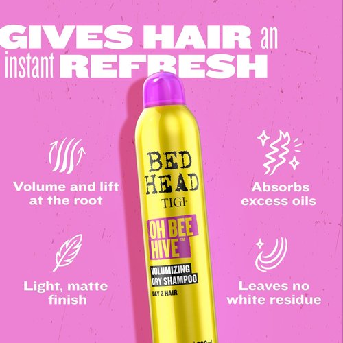 Bed Head by TIGI Oh Bee Hive Volumizing Dry Shampoo - Refresh & Add Volume for Day 2 Hair | 6 oz