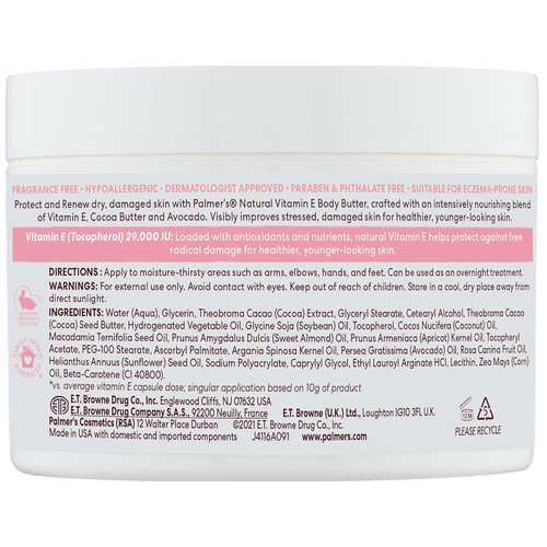 Palmer's Vitamin E Body Butter - Deeply Moisturizing Formula | 7.25 Ounce Size
