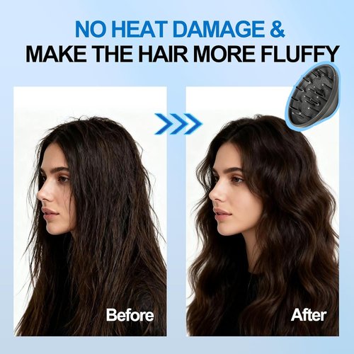 Laifen 360° Rotating Diffuser Attachment - Magnetic Hair Smoothing Nozzle for Swift Hair Dryer | Black