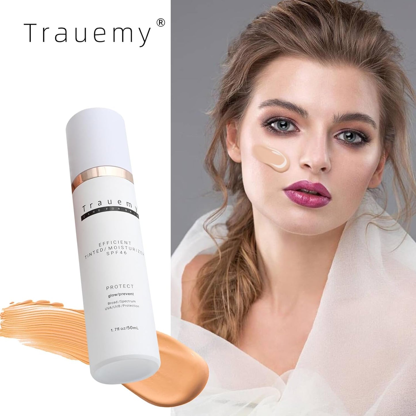 Skiennix Anti-Aging Tinted Face Moisturizer SPF 46 | Hydrating BB Cream - Water-Resistant & Dewy Finish