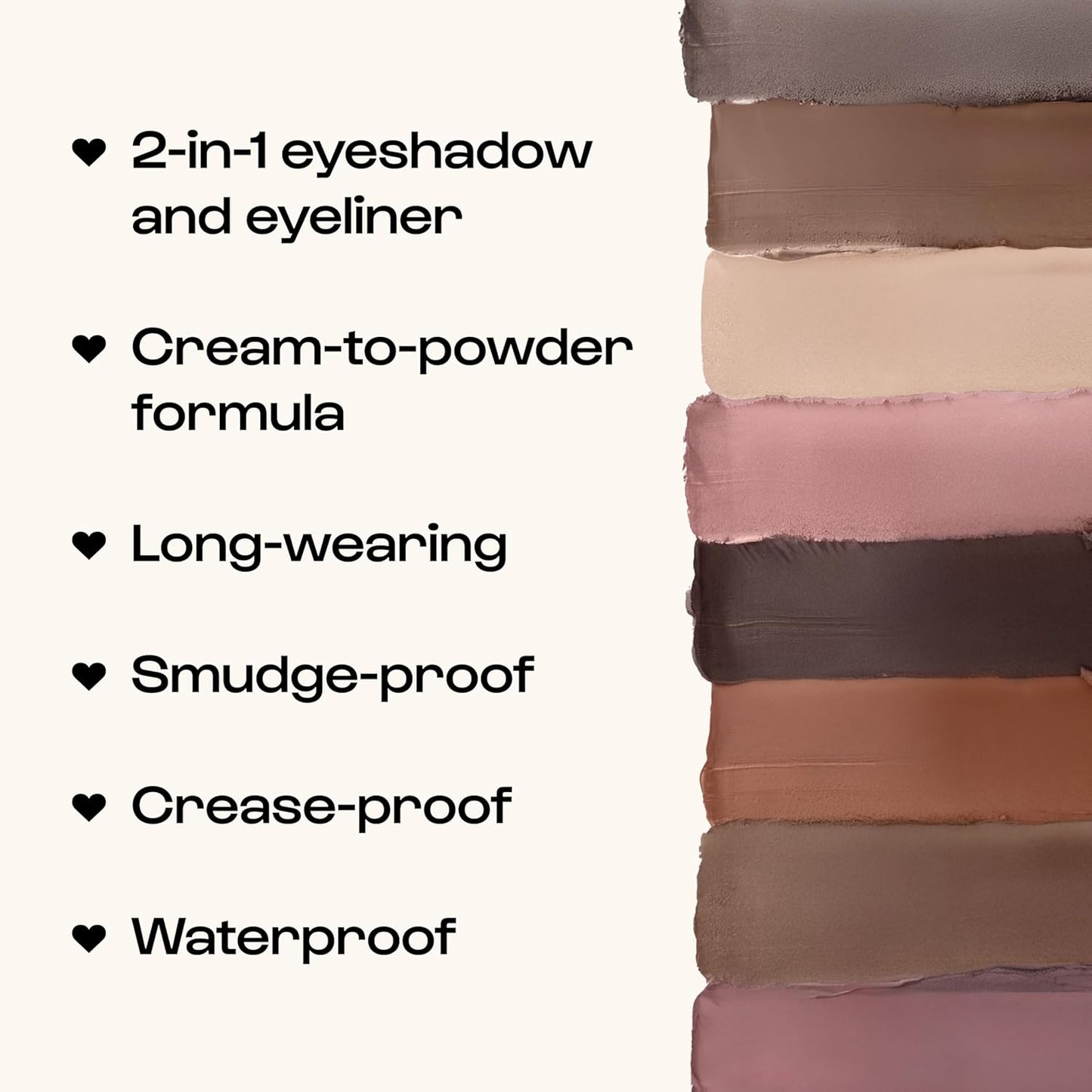 ALLEYOOP 11th Hour Waterproof Cream Eyeshadow Stick - Long-Lasting Smudge-Proof Eye Makeup, Black Matte