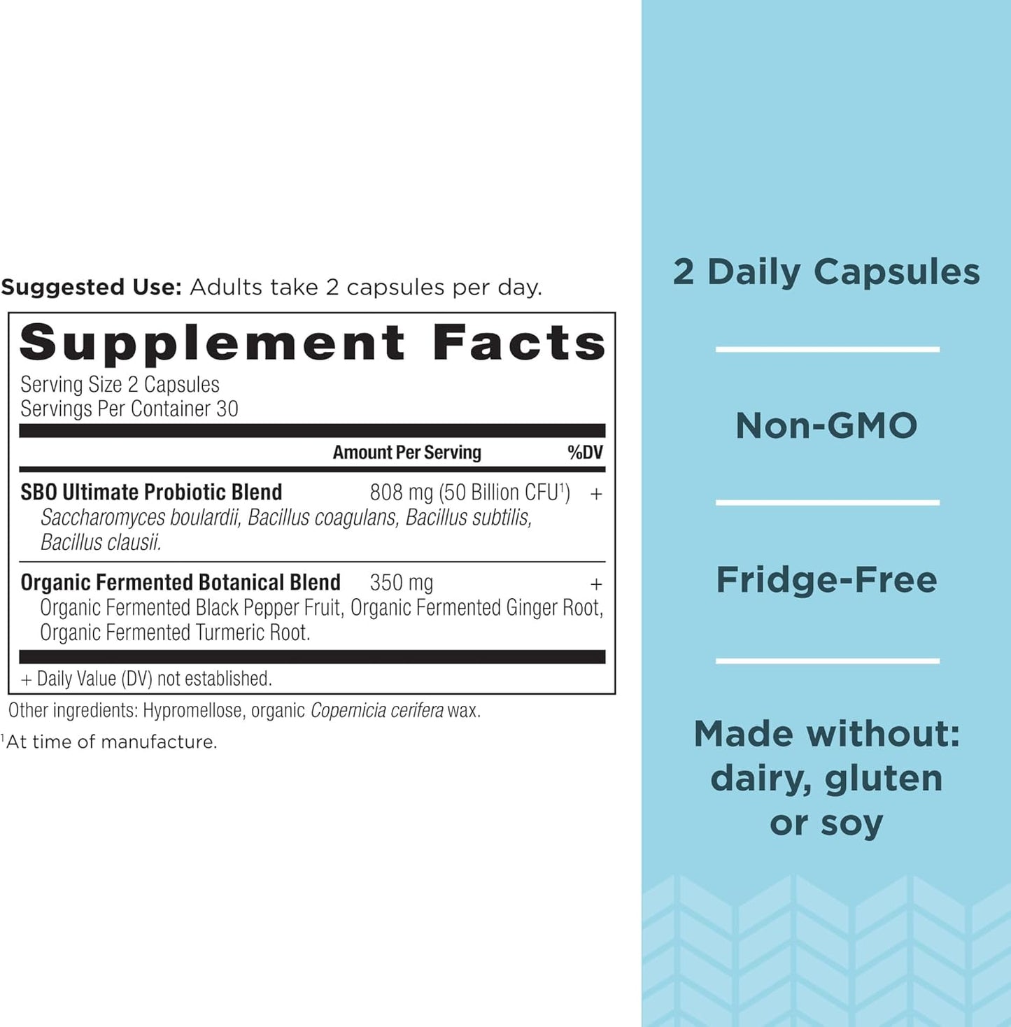 Ancient Nutrition Probiotics - SBO Probiotics with 50 Billion CFUs for Digestive & Immune Support | 60 Gluten-Free Capsules