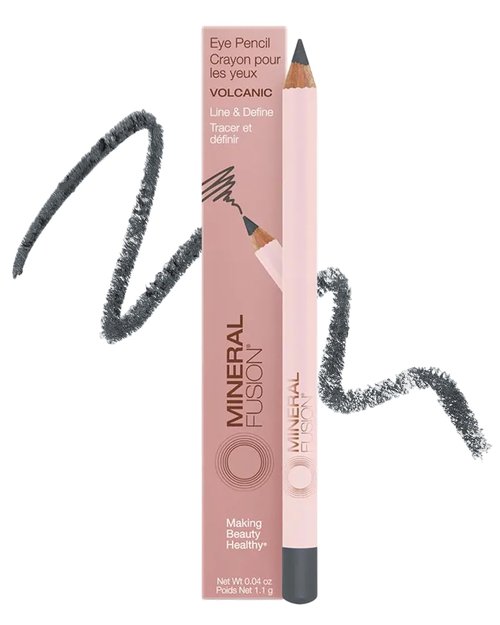 Mineral Fusion Eye Pencil - Grey Volcanic Eyeliner with Chamomile & Vitamin E | Smooth, Long-Lasting, Hypoallergenic