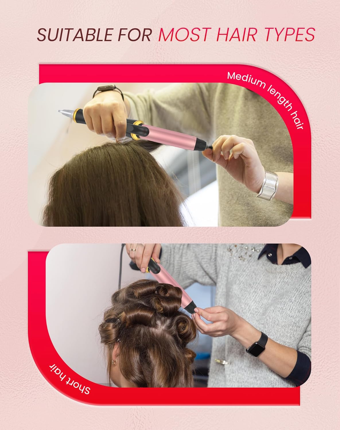 Ukliss Mini Curling Iron - Fast Heating 1-Inch Iron with Anti-Scald Tip & 5 Temp Settings | Perfect for Short Hair