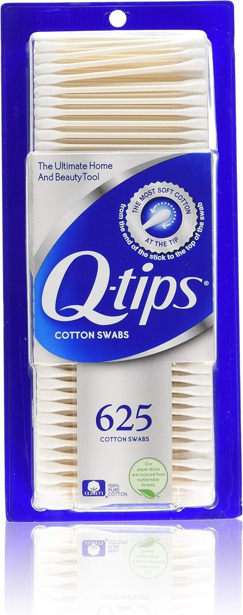 Q-tips Cotton Swabs - Ultra Soft & Absorbent - 625 Count Per Pack (5 Packs)