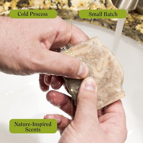 **Compass Soap Petoskey Stone - Natural Bar Soap for Men | Gentle Lather, Paraben & Phthalate Free | 5 oz, Pack of 2**