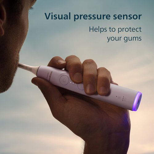 Philips Sonicare 6700 Series Electric Toothbrush - Advanced Sonic Technology, Pressure Sensor, 9 Modes, Light Pink