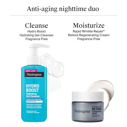 Neutrogena Rapid Wrinkle Repair - Retinol Face Moisturizer with Hyaluronic Acid | Fragrance-Free, 1.7 oz