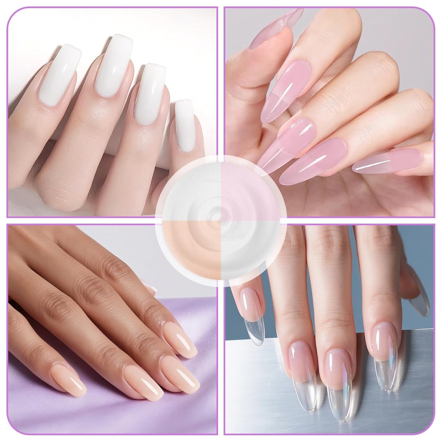 TOROKOM Acrylic Nail Powder - 4 Colors, 480g | Long-Lasting Dip Powder for 3D Nail Art