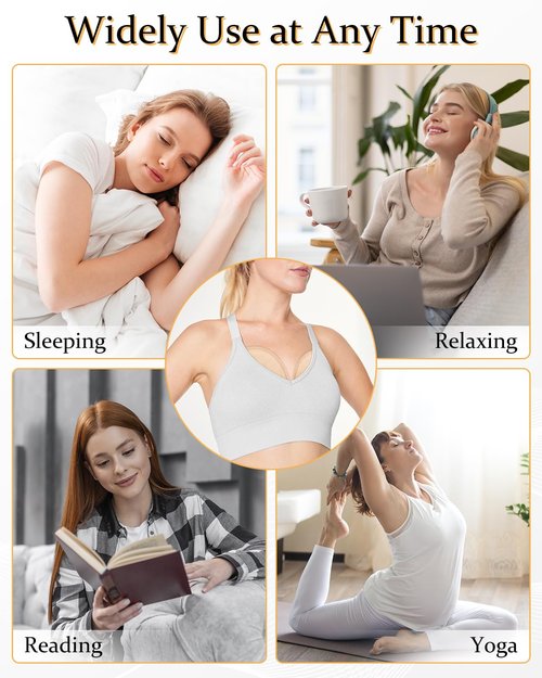 DLMDML 2Pcs Castor Oil Pack for Breast, Reusable Organic Castor Oil Wrap Breast Pad, Anti Leak Breast Nursing Pads for Women Relaxing Sleeping (Khaki)