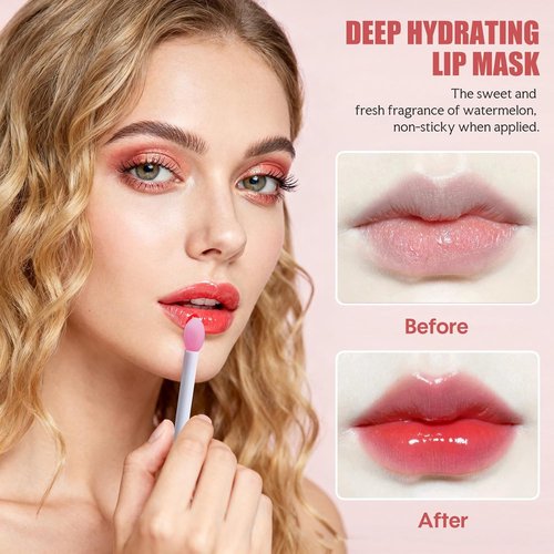 BS-MALL Watermelon Lip Balm Butter - Hydrating Overnight Mask for Soft, Kissable Lips | 20g