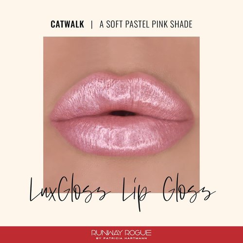 Runway Rogue LuxGloss Lip Gloss - High-Pigment Shimmery Soft Pastel Pink Shade ‘Catwalk’