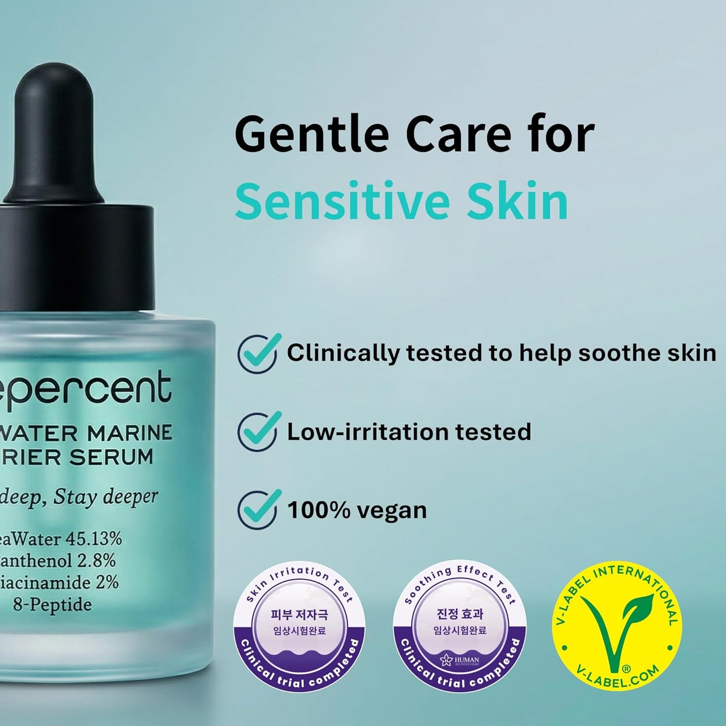 DEEPERCENT Anti-Aging Face Serum - Deep Hydration & Skin Barrier Repair for Mature Skin | 1.52 fl oz