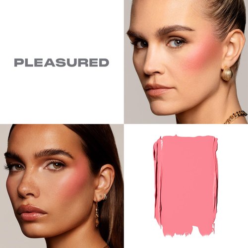 Morphe Huephoric Rush 3-in-1 Silk Cream Blush - Buildable Cream-to-Matte Formula - Hydrates & Blurs Skin - Pleasured (0.28 Ounce)