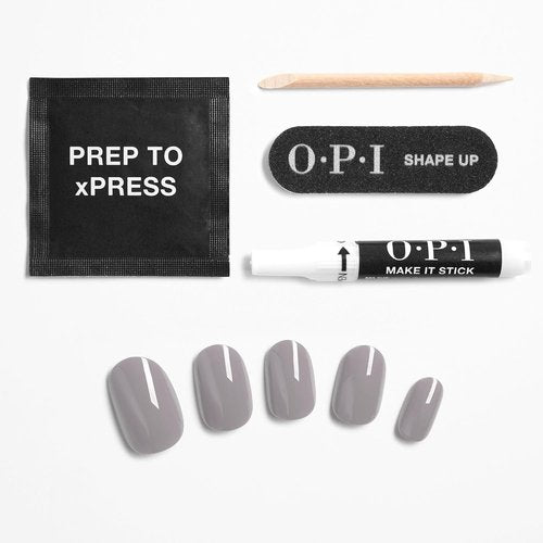 OPI xPRESS/ON Press-On Nails - Professional Nail Art Kit with Short Round, Long Almond & Coffin Shapes