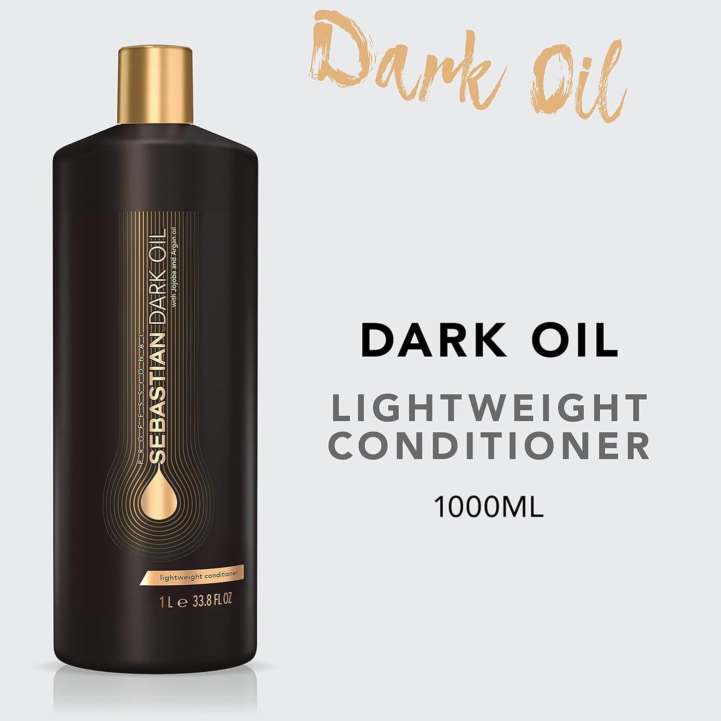 Sebastian Professional Dark Oil Conditioner - Lightweight Formula with Jojoba & Argan Oil for Silky Smooth Hair