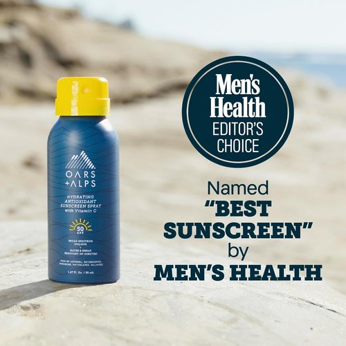 Oars + Alps SPF 50 Sunscreen Spray - Fast-Absorbing, Lightweight & Water-Resistant | Reef Safe Formula