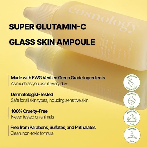 COSNOLOGY K-Beauty Ampoule - Niacinamide, Vitamin C & E for Dark Spots | Hydrating Anti-Aging Serum, 2.7fl.oz (80ml)