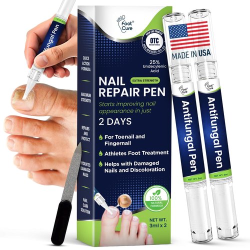 Footcure Antifungal Nail Treatment Pen - Extra Strength Toenail Fungus Repair with 25% Undecylenic Acid & Tea Tree Oil