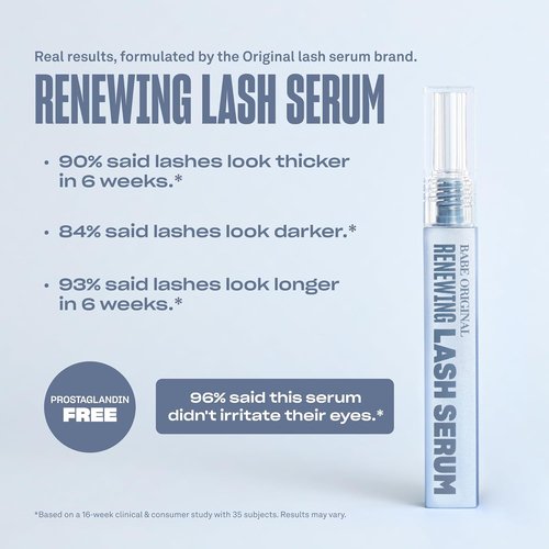 BABE ORIGINAL Renewing Lash Serum - Gentle, Peptide-Infused Formula for Fuller, Longer Lashes | Vegan & Cruelty-Free