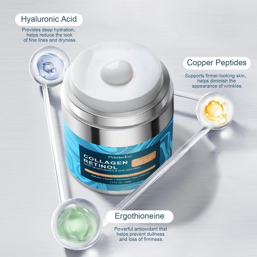 Regine Switzerland Retinol Collagen Face Moisturizer - Anti-Aging Cream with Hyaluronic Acid | 1.7 fl oz