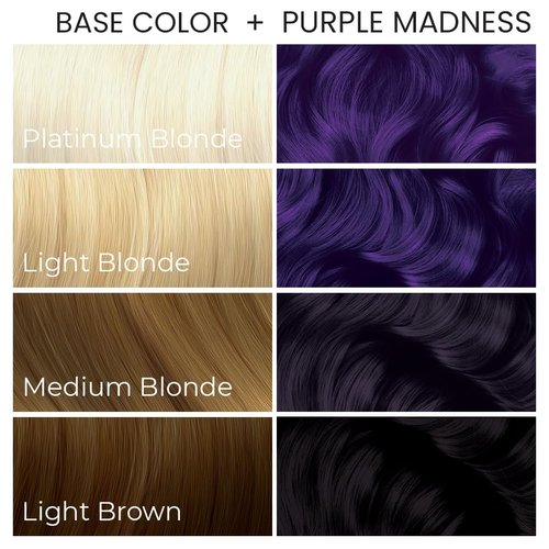 Arctic Fox Purple Madness Semi-Permanent Hair Dye - Vegan, Cruelty-Free, Ammonia-Free - 5.6 fl oz