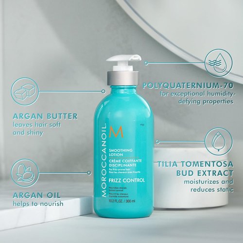 Moroccanoil Smoothing Lotion - Frizz Control & Shine Enhancer | 8.5 oz Hydrating Formula