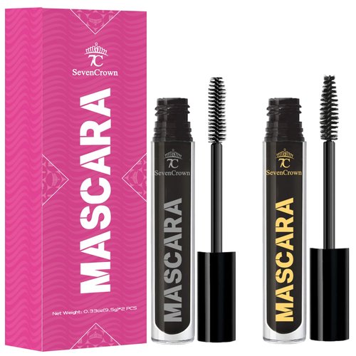 7C SEVENCROWN Mascara Black False Lash Effect | Dramatic Volume and Length waterproof & Vegan & Cruelty Free