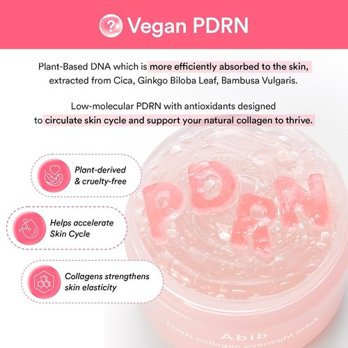 Abib PDRN Collagen Overnight Face Mask - Firming Jelly 2.7 fl oz | Korean Sleeping Mask for Rejuvenation & Elasticity