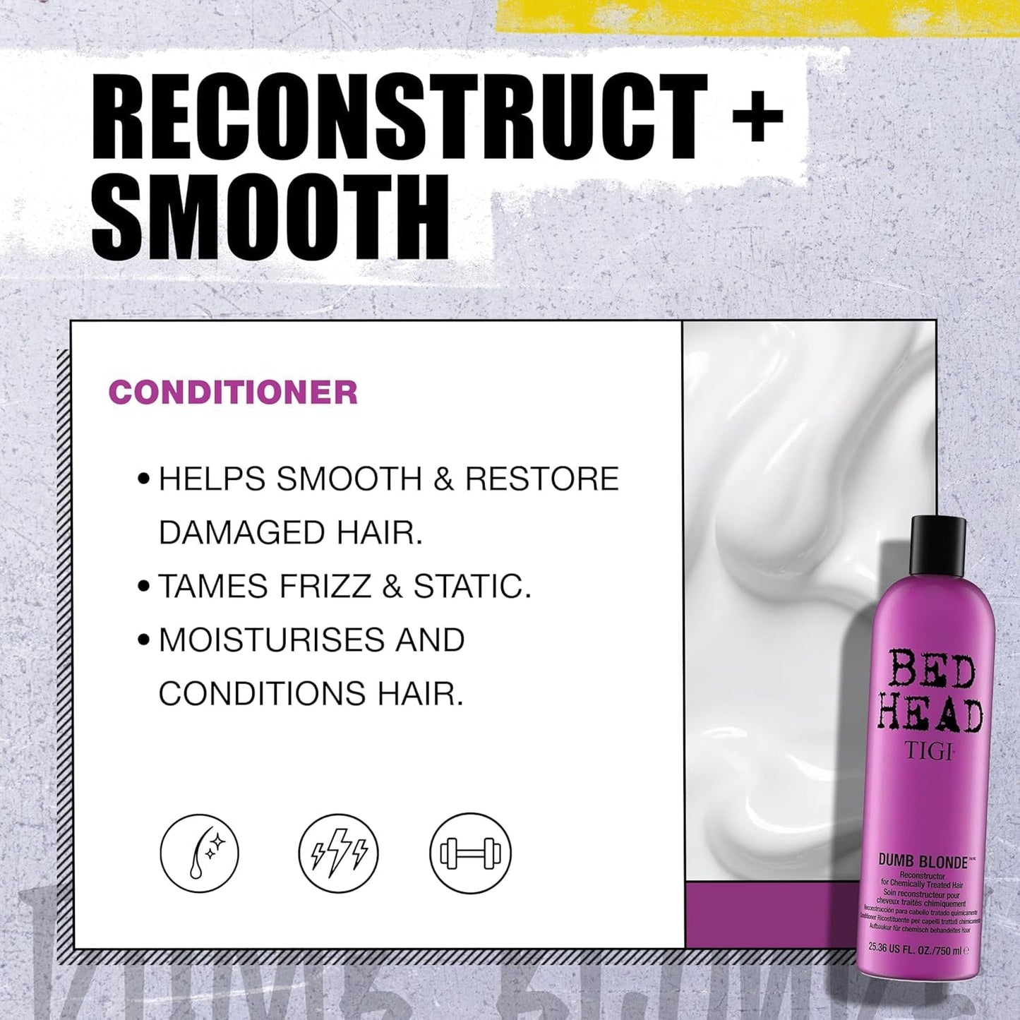 TIGI Bed Head Dumb Blonde Shampoo - Nourishing Formula for Blonde Hair | 25.36 Fl Oz