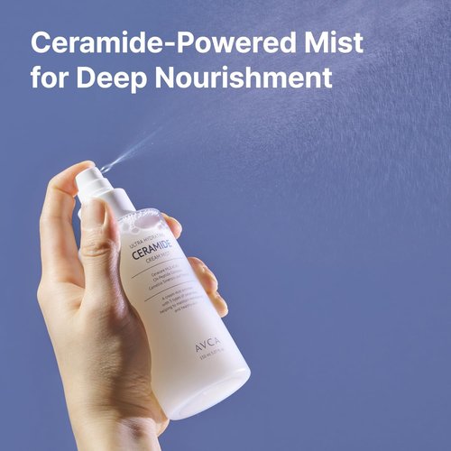 AVCA Ultra Hydrating Ceramide Cream Mist - Milky Face Mist with 5 Ceramides for Deep Moisture & Dewy Glow (5.07 fl oz)
