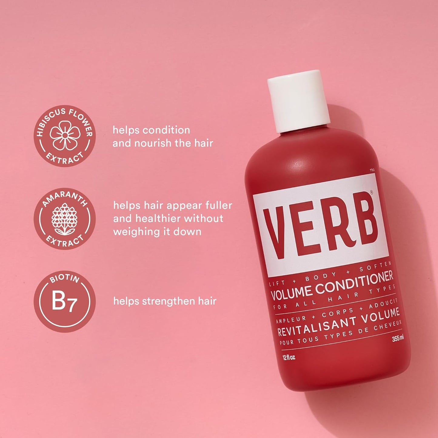 VERB Volume Conditioner - Softens, Detangles & Lifts Flat Hair | Sulfate, Paraben & Gluten Free