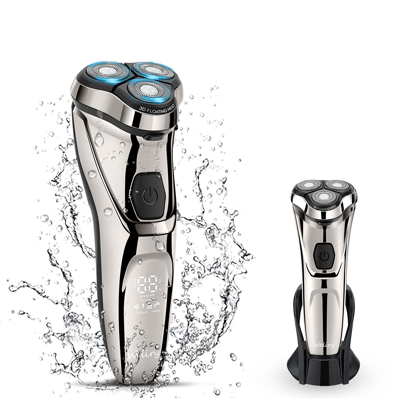 Skiennix Electric Razor for Men - Waterproof Cordless Shaver with Pop-Up Trimmer | USB Rechargeable