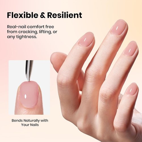 Beetles Rubber Base Gel Set - 6 Colors 15ml | 5-in-1 Builder Base Coat for Strong, Flexible Nails
