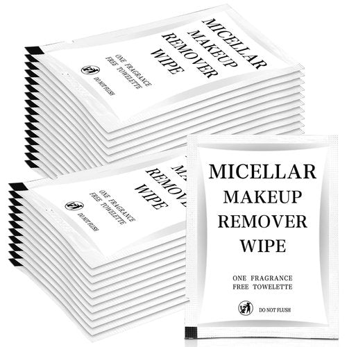 Ctosree Makeup Remover Wipes - 150 Individually Wrapped Facial Cleansing Pads | Travel-Friendly, White