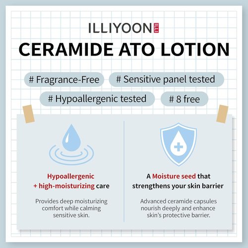 Illiyoon ATO Top To Toe Wash 16.9 Fl Oz - Gentle Hydrating Cleanser with ATO Lotion 2.29 Fl Oz