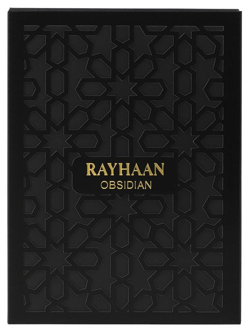 Rayhaan Obsidian Eau de Parfum - Long-Lasting Woody, Spicy, Amber Fragrance for Men | 3.4 Ounce (100 ml)