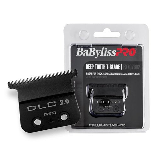 BaBylissPRO Barberology Replacement Blade - Deep Tooth DLC 2 for FX707BD2 Hair Trimmers | Black