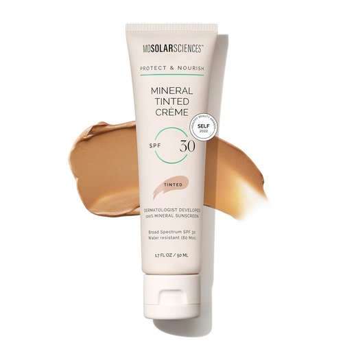 MDSolarSciences Mineral Tinted Sunscreen SPF 30 - Water-Resistant, Broad Spectrum UV Protection | Natural Matte Finish (1.7 Fl Oz)