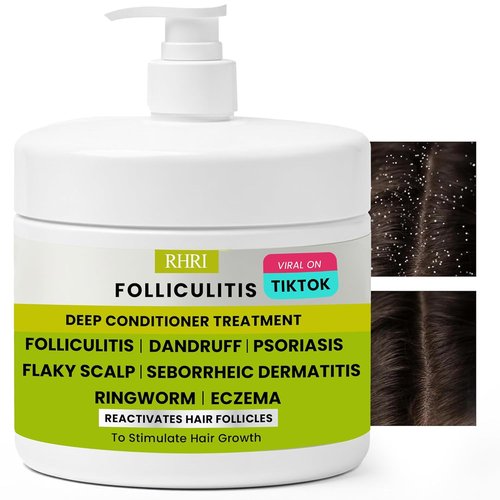 Folliculitis Deep Conditioner - Effective Scalp Treatment for Dandruff, Psoriasis & Seborrheic Dermatitis | Nourishes Oily Hair