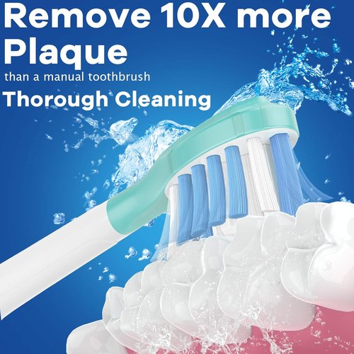 Philips Sonicare Replacement Brush Heads - C3 G3 W3 C2 G2 Compatible - 6 Pack, White