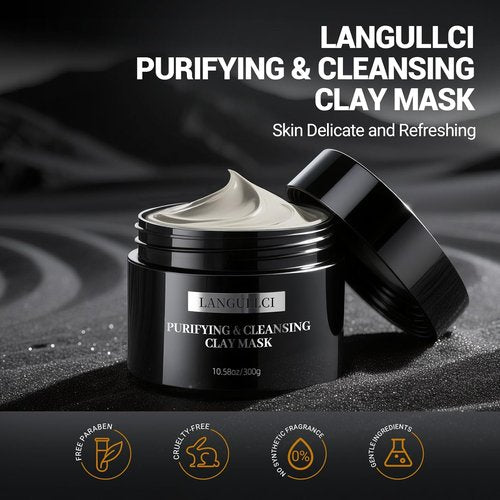 Regine Switzerland Kaolin Clay Mask - Purifying Mud Mask for Oily, Dry & Sensitive Skin | Detox Pore Cleanser | 10.5 oz