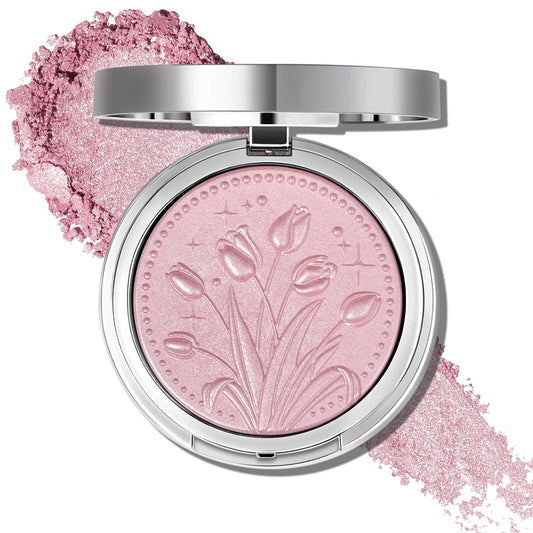 UCANBE Sparkle Bomb Highlighter - Weightless & Buildable Illuminator Palette for Face & Body | 03 Rose Glow