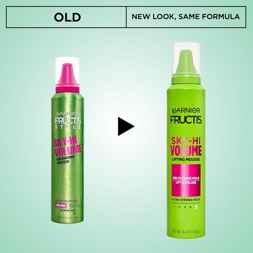Garnier Fructis Style Sky-Hi Volume Mousse - Extreme Hold, 6.4 Oz, 3 Count | Boost Your Hair Volume