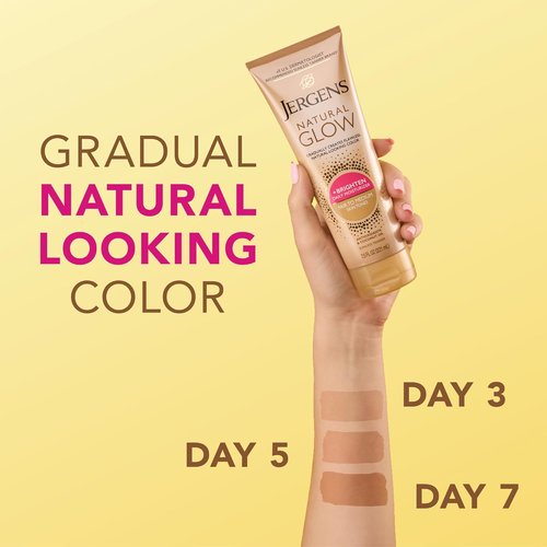 Jergens Natural Glow Self Tanner - Daily Moisturizing Body Lotion for Fair to Medium Skin - 7.5 Oz
